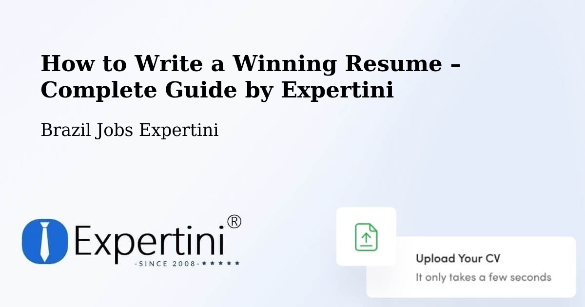 Resume Writing Guide for Job Seekers – Lauro De Freitas - Lauro De Freitas, Brazil Jobs Expertini